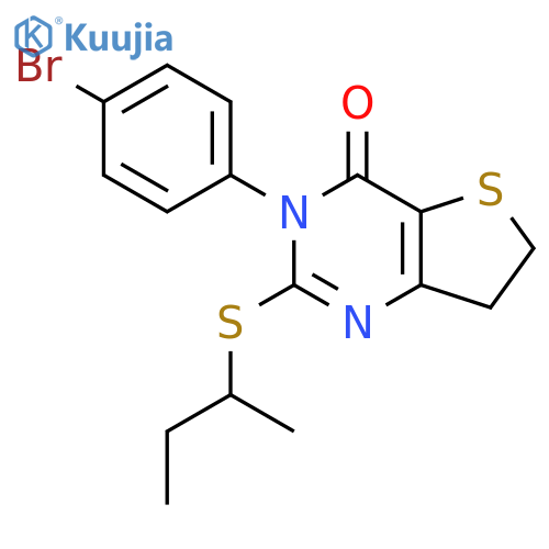 3-(4-bromophenyl)-2-(butan-2-ylsulfanyl)-3H,4H,6H,7H-thieno3,2-dpyrimidin-4-one structure