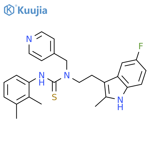 3-(2,3-dimethylphenyl)-1-2-(5-fluoro-2-methyl-1H-indol-3-yl)ethyl-1-(pyridin-4-yl)methylthiourea structure