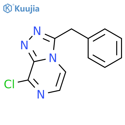 1,2,4-Triazolo[4,3-a]pyrazine, 8-chloro-3-(phenylmethyl)- structure