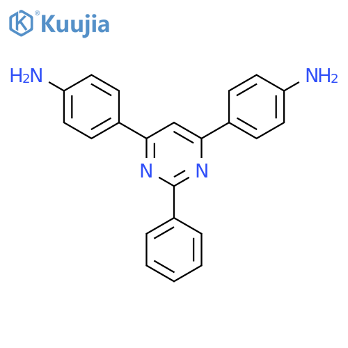 {4-6-(4-Aminophenyl)-2-phenylpyrimidin-4-ylphenyl}amine structure