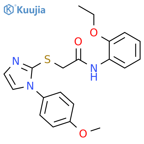 N-(2-ethoxyphenyl)-2-{1-(4-methoxyphenyl)-1H-imidazol-2-ylsulfanyl}acetamide structure