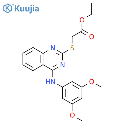 ethyl 2-({4-[(3,5-dimethoxyphenyl)amino]quinazolin-2-yl}sulfanyl)acetate structure
