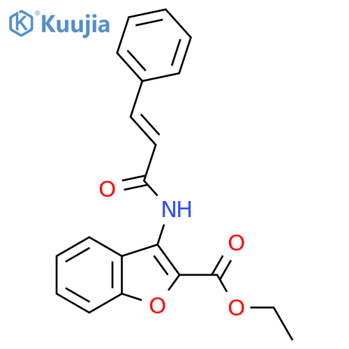 ethyl 3-(2E)-3-phenylprop-2-enamido-1-benzofuran-2-carboxylate structure