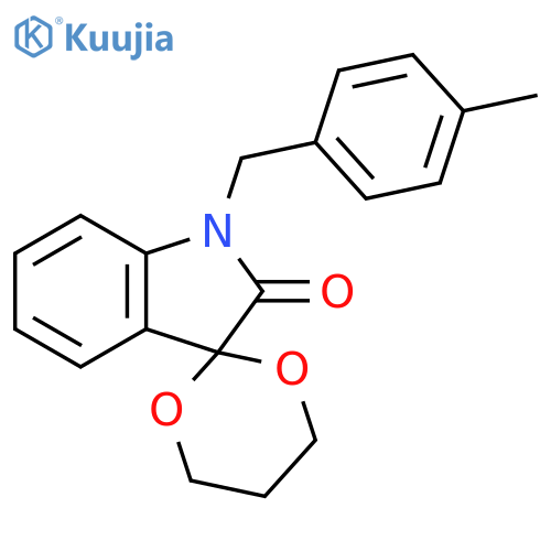 1'-(4-methylphenyl)methyl-1',2'-dihydrospiro1,3-dioxane-2,3'-indole-2'-one structure