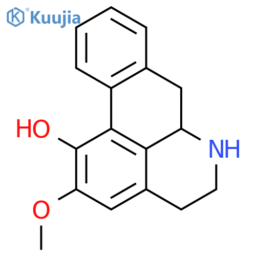 (6aR)-2-methoxy-5,6,6a,7-tetrahydro-4H-dibenzo[de,g]quinolin-1-ol structure