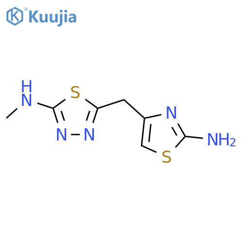 5-[(2-Amino-1,3-thiazol-4-yl)methyl]-N-methyl-1,3,4-thiadiazol-2-amine structure