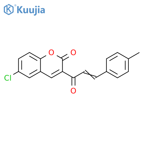 6-chloro-3-[(2E)-3-(4-methylphenyl)prop-2-enoyl]-2H-chromen-2-one structure