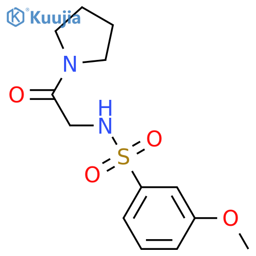 3-methoxy-N-2-oxo-2-(pyrrolidin-1-yl)ethylbenzene-1-sulfonamide structure