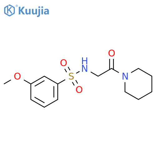 3-methoxy-N-[2-oxo-2-(piperidin-1-yl)ethyl]benzene-1-sulfonamide structure