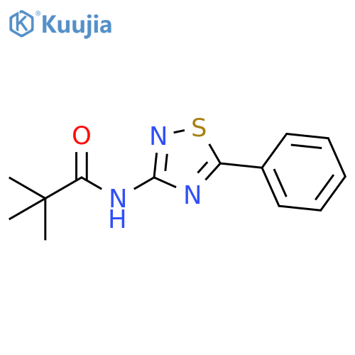 2,2-Dimethyl-N-(5-phenyl-1,2,4-thiadiazol-3-yl)propanamide structure