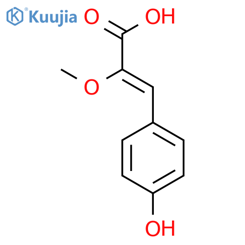 3-(4-hydroxyphenyl)-2-methoxyprop-2-enoic acid structure
