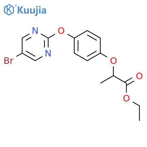 Propanoic acid, 2-[4-[(5-bromo-2-pyrimidinyl)oxy]phenoxy]-, ethyl ester structure