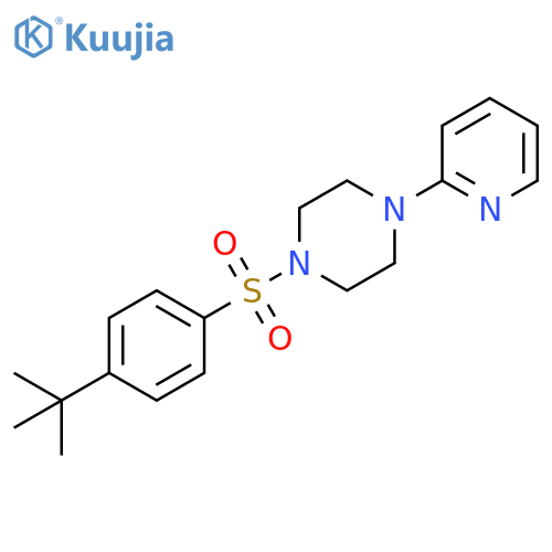 1-(4-tert-butylbenzenesulfonyl)-4-(pyridin-2-yl)piperazine structure