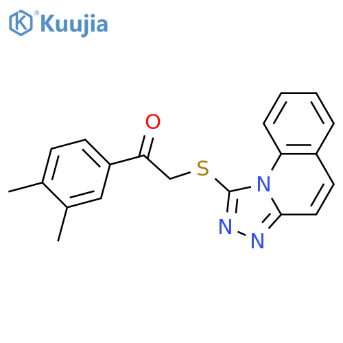 1-(3,4-dimethylphenyl)-2-{1,2,4triazolo4,3-aquinolin-1-ylsulfanyl}ethan-1-one structure