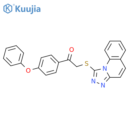 1-(4-phenoxyphenyl)-2-{1,2,4triazolo4,3-aquinolin-1-ylsulfanyl}ethan-1-one structure