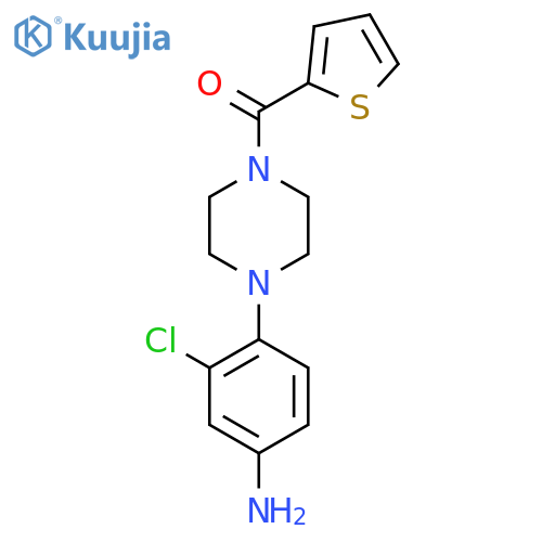 {3-Chloro-4-4-(2-thienylcarbonyl)piperazin-1-ylphenyl}amine structure