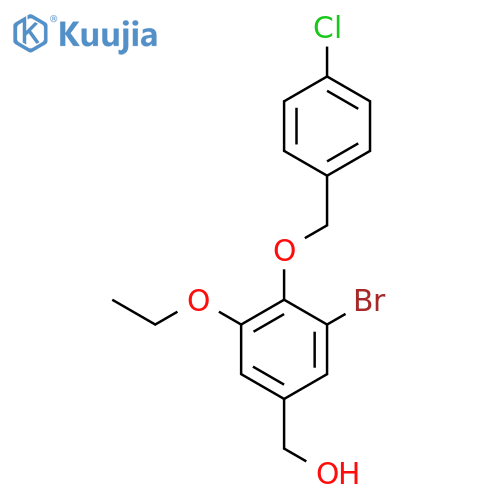 {3-Bromo-4-[(4-chlorobenzyl)oxy]-5-ethoxyphenyl}methanol structure
