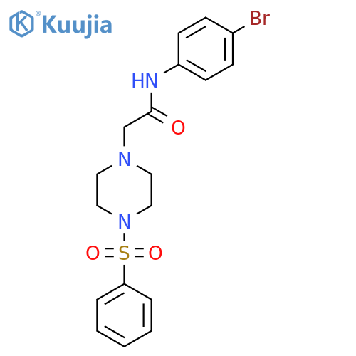 2-[4-(benzenesulfonyl)piperazin-1-yl]-N-(4-bromophenyl)acetamide structure