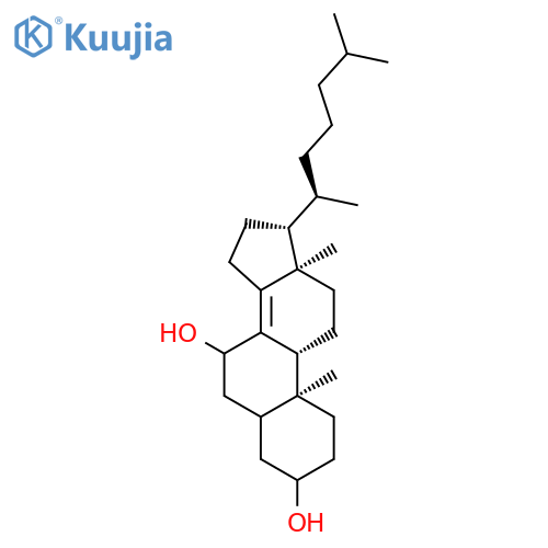 Cholest-8(14)-ene-3,7-diol,(3b,5a,7a)- (9CI) structure