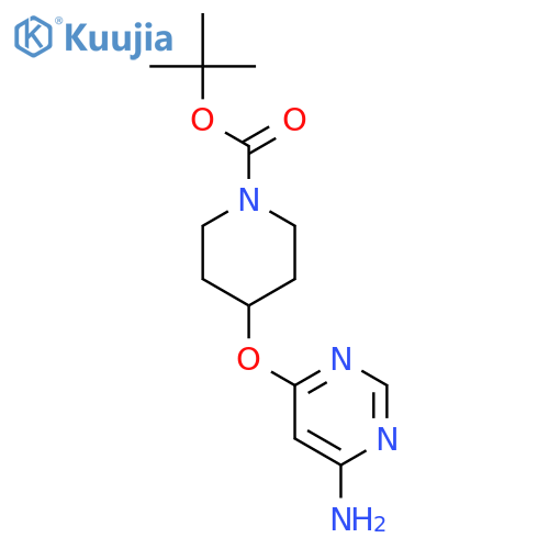 tert-Butyl 4-((6-aminopyrimidin-4-yl)oxy)piperidine-1-carboxylate structure