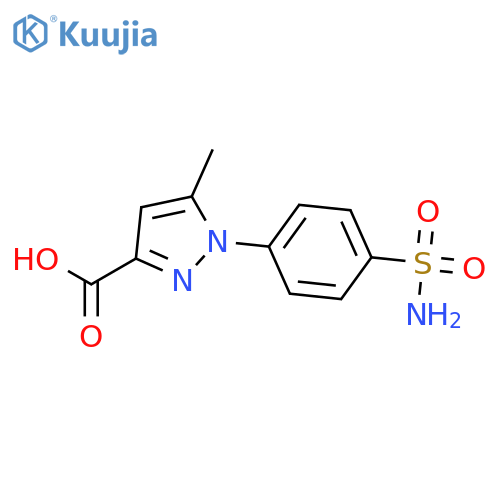 1H-PYRAZOLE-3-CARBOXYLIC ACID, 1-[4-(AMINOSULFONYL)PHENYL]-5-METHYL- structure