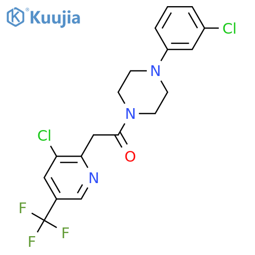 1-[4-(3-CHLOROPHENYL)PIPERAZINO]-2-[3-CHLORO-5-(TRIFLUOROMETHYL)-2-PYRIDINYL]-1-ETHANONE structure