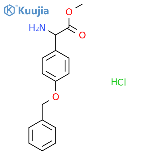 Methyl 2-amino-2-(4-phenylmethoxyphenyl)acetate;hydrochloride structure