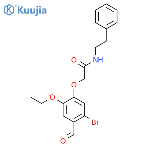 2-(5-Bromo-2-ethoxy-4-formyl-phenoxy)-N-phenethyl-acetamide structure