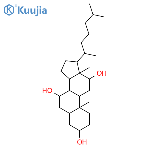 (3beta, 5alpha, 7alpha, 12alpha)-Cholestane-3, 7, 12-triol structure