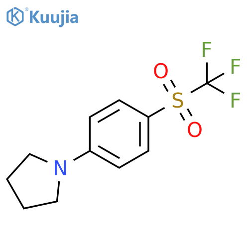 Pyrrolidine, 1-[4-[(trifluoromethyl)sulfonyl]phenyl]- structure