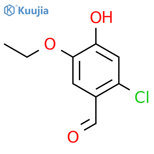 2-chloro-5-ethoxy-4-hydroxybenzaldehyde structure