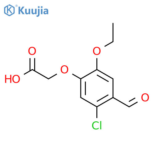 2-(5-chloro-2-ethoxy-4-formylphenoxy)acetic acid structure