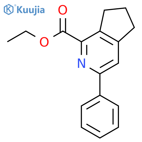ethyl 3-phenyl-6,7-dihydro-5h-cyclopenta[c]pyridine-1-carboxylate structure