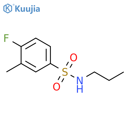 4-fluoro-3-methyl-N-propylbenzene-1-sulfonamide structure