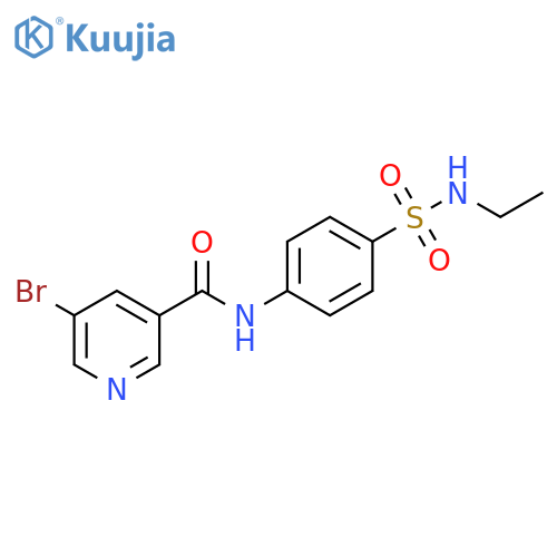 5-bromo-N-4-(ethylsulfamoyl)phenylpyridine-3-carboxamide structure