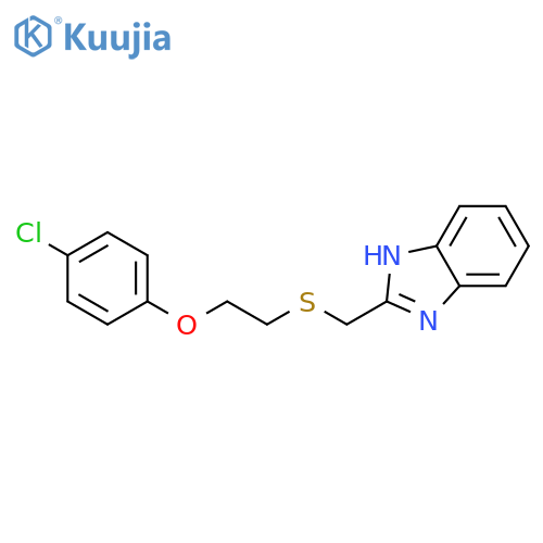 2-({2-(4-chlorophenoxy)ethylsulfanyl}methyl)-1H-1,3-benzodiazole structure