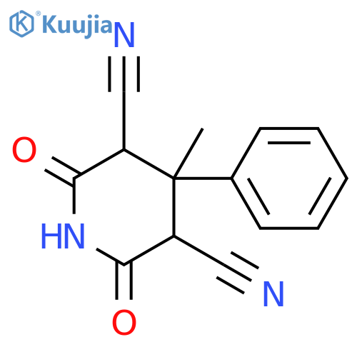 4-Methyl-2,6-dioxo-4-phenyl-piperidine-3,5-dicarbonitrile structure