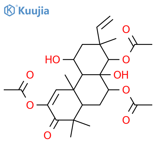 2,7,8,11-Tetrahydroxy-1,15-isopimaradiene-3,14-dione; (7α,8β,11α)-form, 14α-Alcohol, 2,7,14-tri-Ac structure