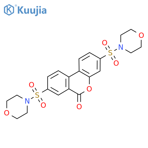 3,8-bis(morpholine-4-sulfonyl)-6H-benzocchromen-6-one structure