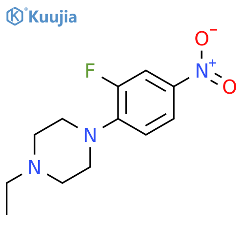 1-Ethyl-4-(2-fluoro-4-nitrophenyl)piperazine structure