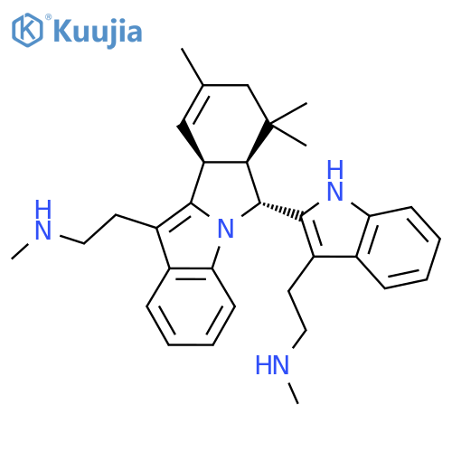 2-[2-[(6R,6As,10aS)-7,7,9-trimethyl-11-[2-(methylamino)ethyl]-6,6a,8,10a-tetrahydroisoindolo[2,1-a]indol-6-yl]-1H-indol-3-yl]-N-methylethanamine structure