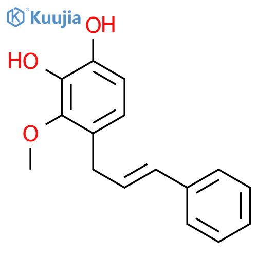 3-methoxy-4-[(2E)-3-phenylprop-2-en-1-yl]benzene-1,2-diol structure