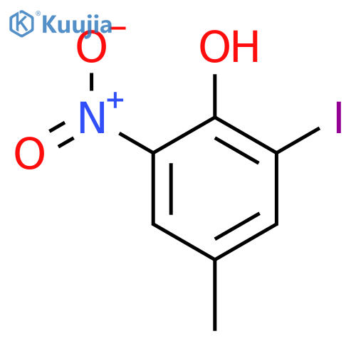 2-Iodo-4-methyl-6-nitrophenol structure