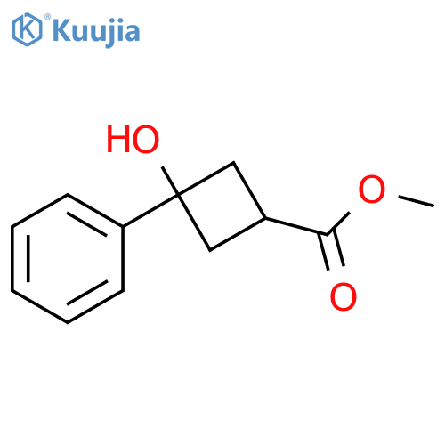 methyl (1s,3s)-3-hydroxy-3-phenylcyclobutane-1-carboxylate structure