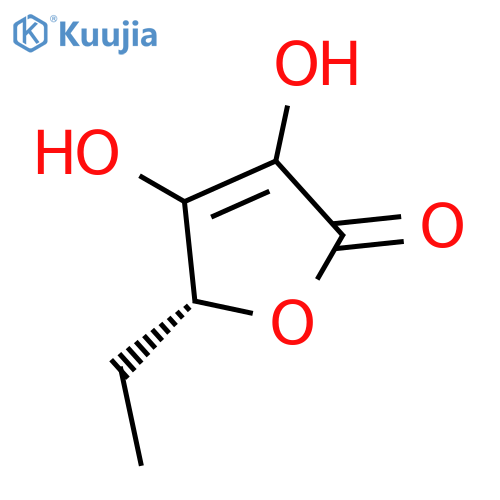 2(5H)-FURANONE, 5-ETHYL-3,4-DIHYDROXY-, (R)- structure