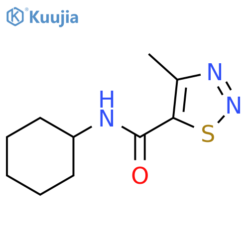 1,2,3-Thiadiazole-5-carboxamide, N-cyclohexyl-4-methyl- structure