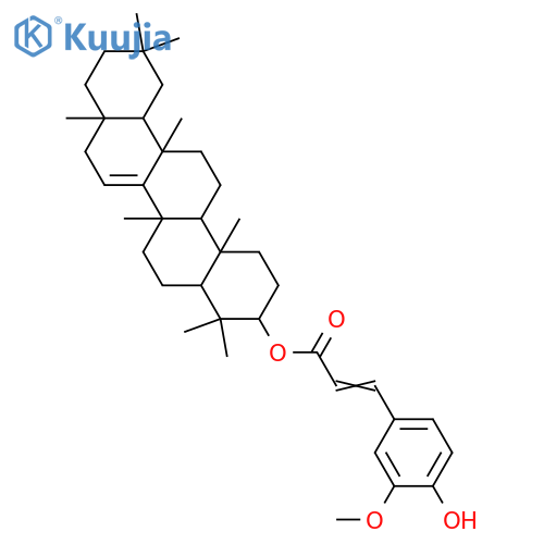 14-Taraxeren-3-ol; 3β-form, O-(4-Hydroxy-3-methoxy-E-cinnamoyl) structure