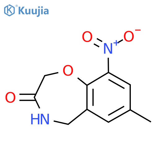 7-Methyl-9-nitro-4,5-dihydro-1,4-benzoxazepin-3(2H)-one structure