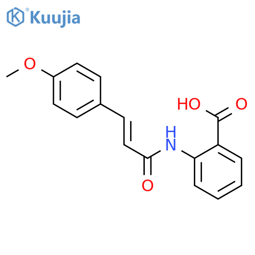 BENZOIC ACID, 2-[[(2E)-3-(4-METHOXYPHENYL)-1-OXO-2-PROPENYL]AMINO]- structure