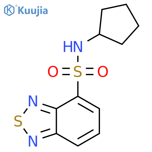 N-cyclopentyl-2,1,3-benzothiadiazole-4-sulfonamide structure